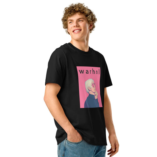Andy Warhol Unisex Organic Black Tshirt