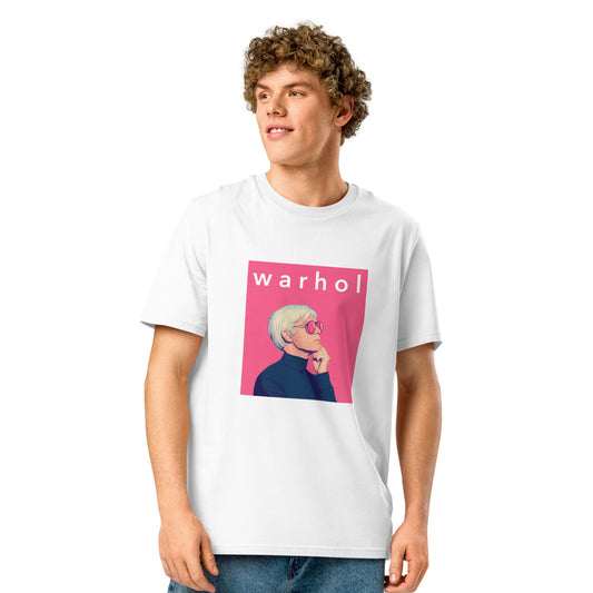 Andy Warhol Unisex Organic White Tshirt