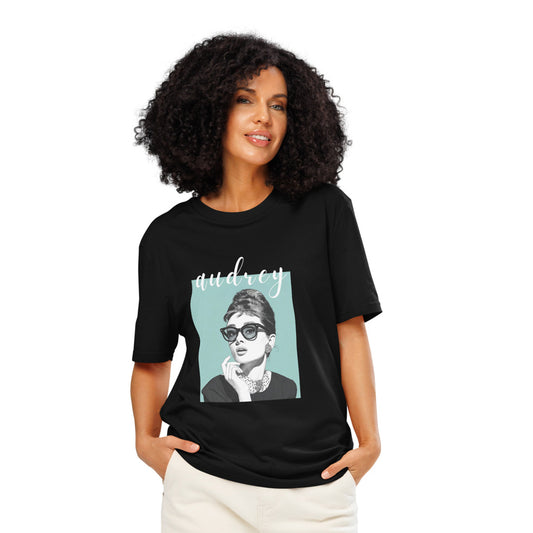 Audrey Hepburn Unisex Organic Black Tshirt