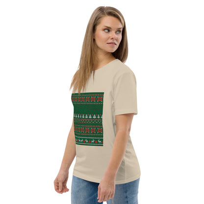 Christmas Wrapper Unisex Organic T-shirt