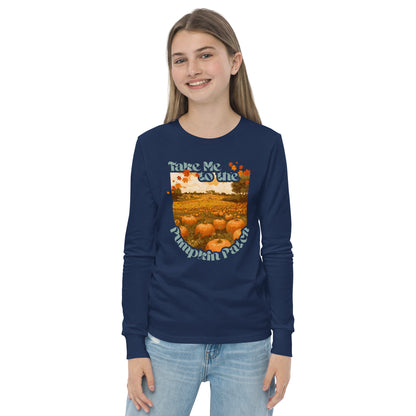 Pumpkin Patch Teens Long Sleeve Tee